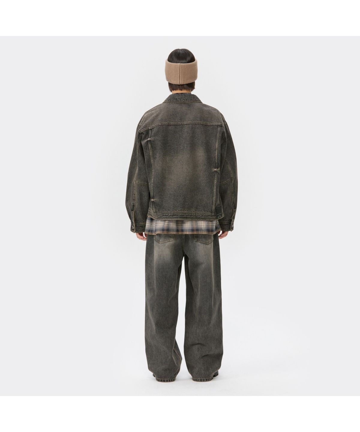커스텀멜로우(CUSTOMELLOW) Brown Vintage Denim Shirt CWSAW25202BKX