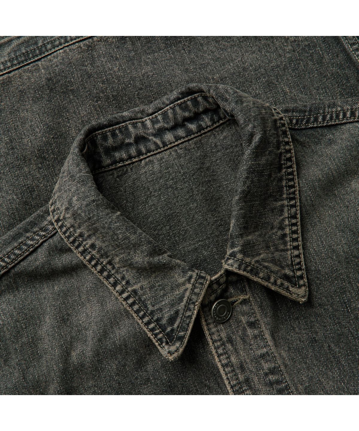 커스텀멜로우(CUSTOMELLOW) Brown Vintage Denim Shirt CWSAW25202BKX