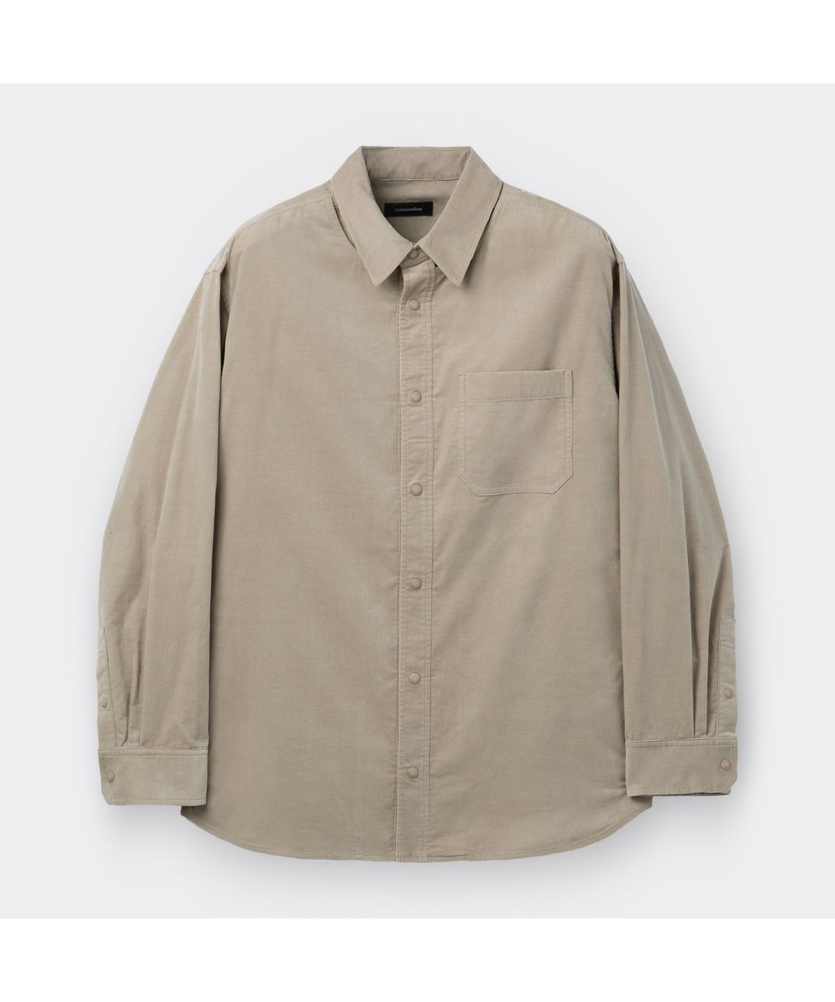 커스텀멜로우(CUSTOMELLOW) Beige Oversized Fit Layerd Corduroy Shirt CWSAW25143BEX