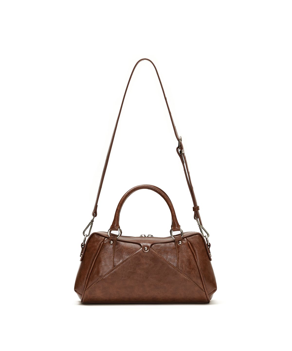 썬번프로젝트(SUNBURNPROJECT) Faux Leather Mini M.O.S Bag, BROWN