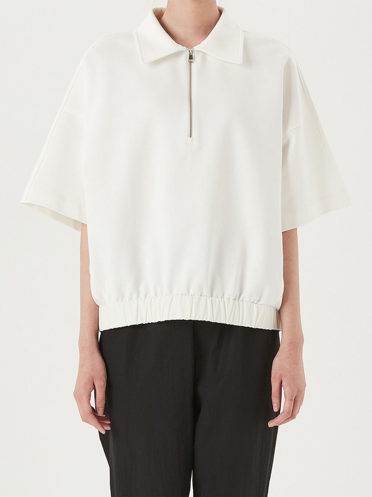 하우스공칠이씨(HAUS072C) JERRY BLOUSON SHORT SLEEVE T-SHIRT WHITE