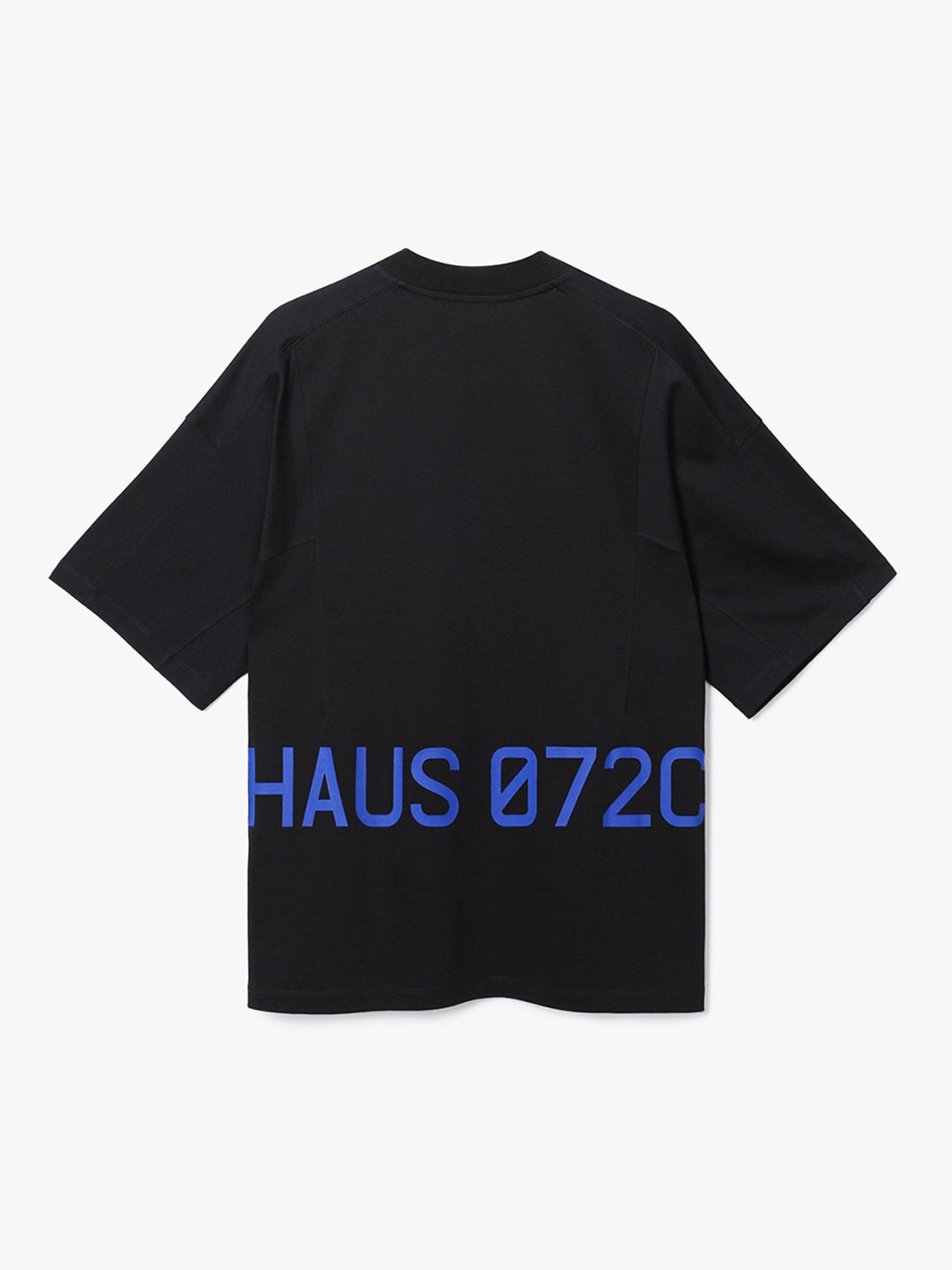 하우스공칠이씨(HAUS072C) MOCK NECK OVERFIT SHORT SLEEVE T-SHIRT BLACK