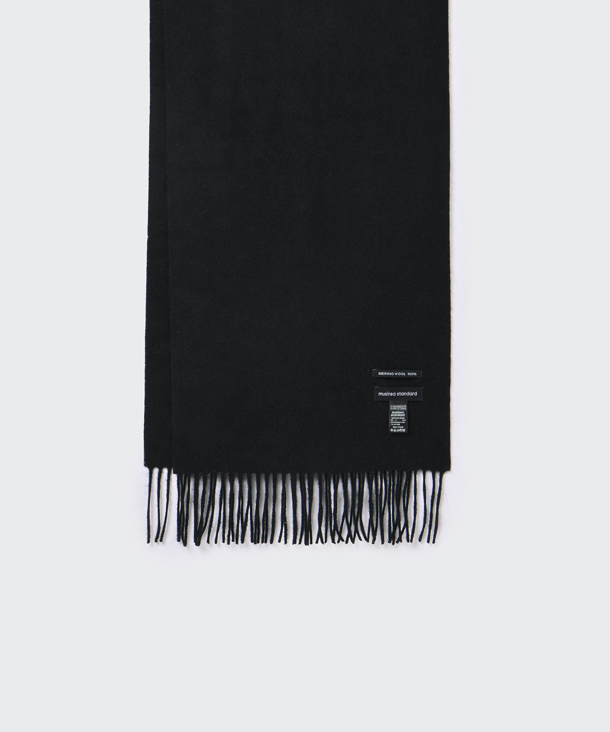 무신사 스탠다드(MUSINSA STANDARD) 메리노 울 100 머플러_30cm [블랙]
