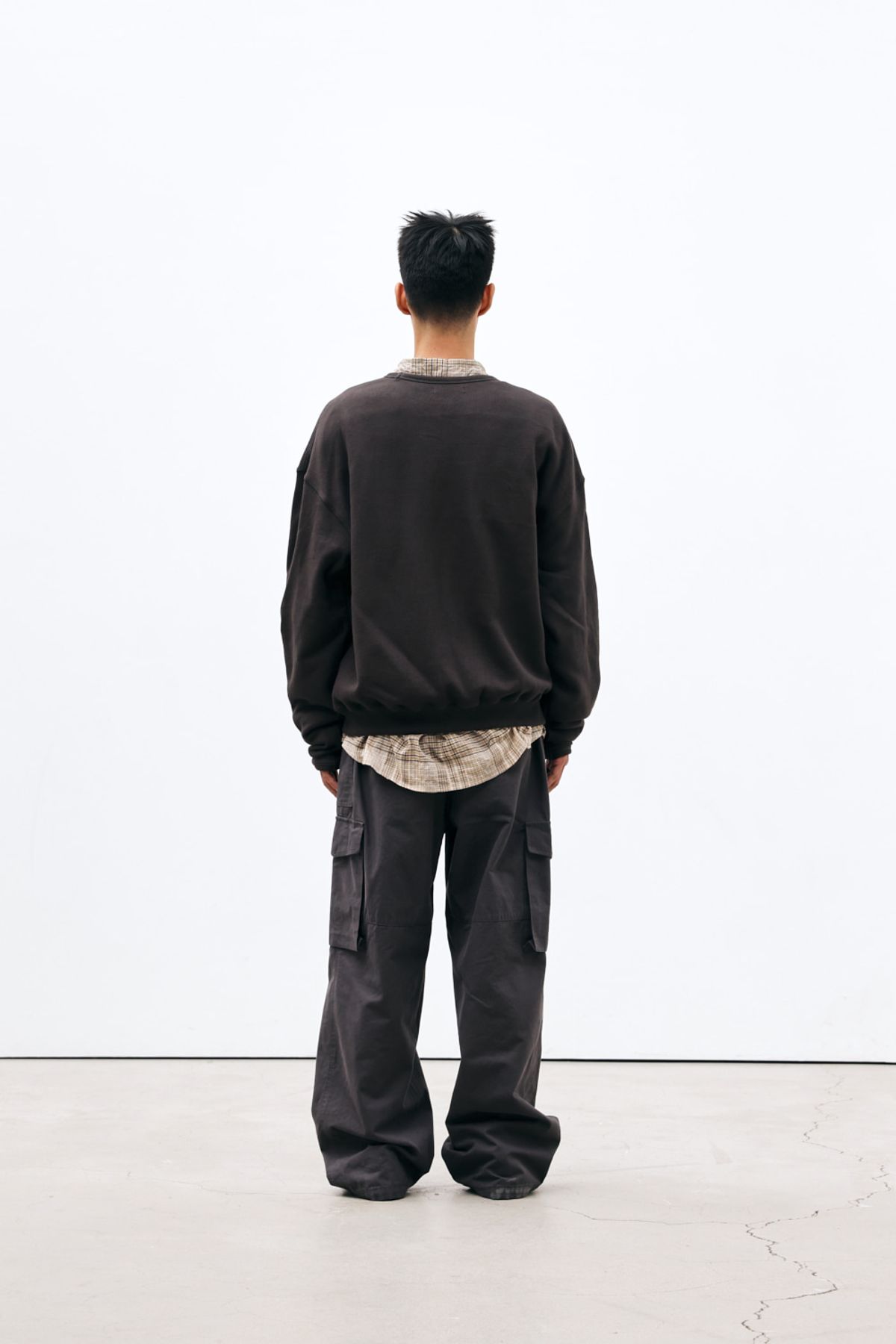 해칭룸(HATCHINGROOM) VTG Star Fatigue Pants Washed Charcoal