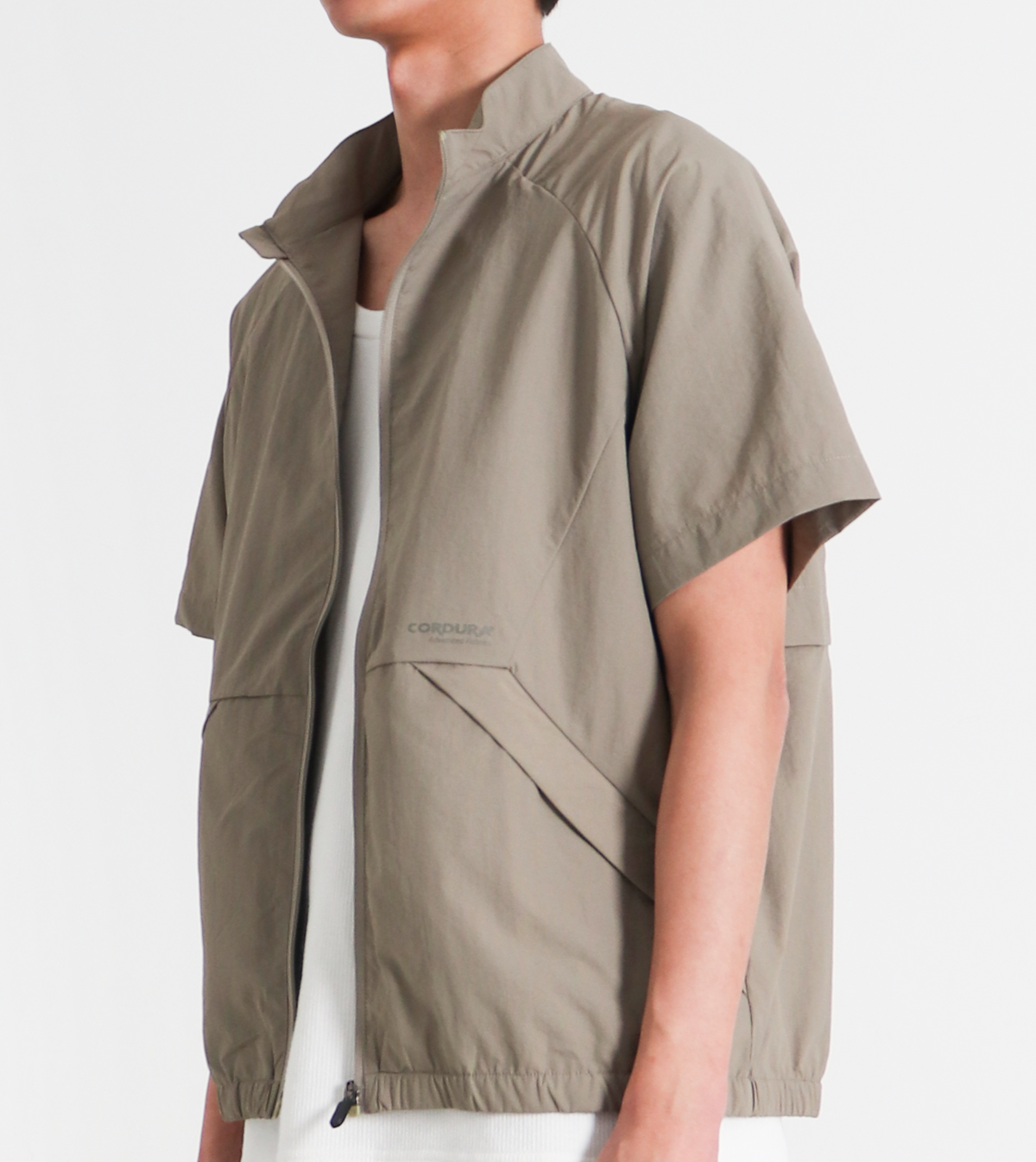 버튼서울(BUTTON SEOUL) CORDURA 집업 윈드 브레이커 (카키 그레이)