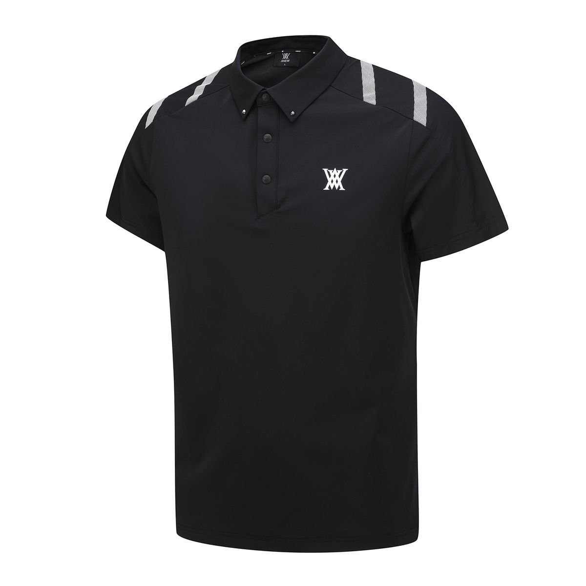 어뉴골프(ANEW GOLF) MEN ICE DOTS LOGO PATTERN SHORT T-SHIRT_BK