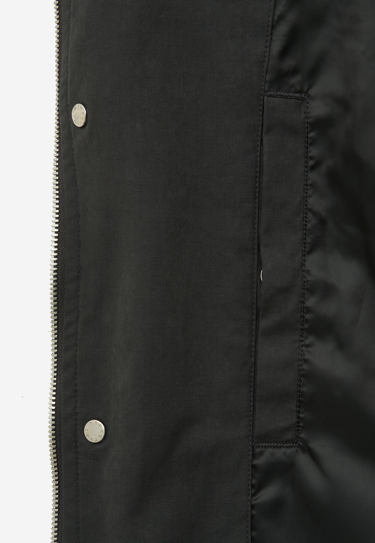 지오송지오(ZIOSONGZIO) 후드 디터쳐블 코쿤 점퍼 차콜 ZH5JP503CH