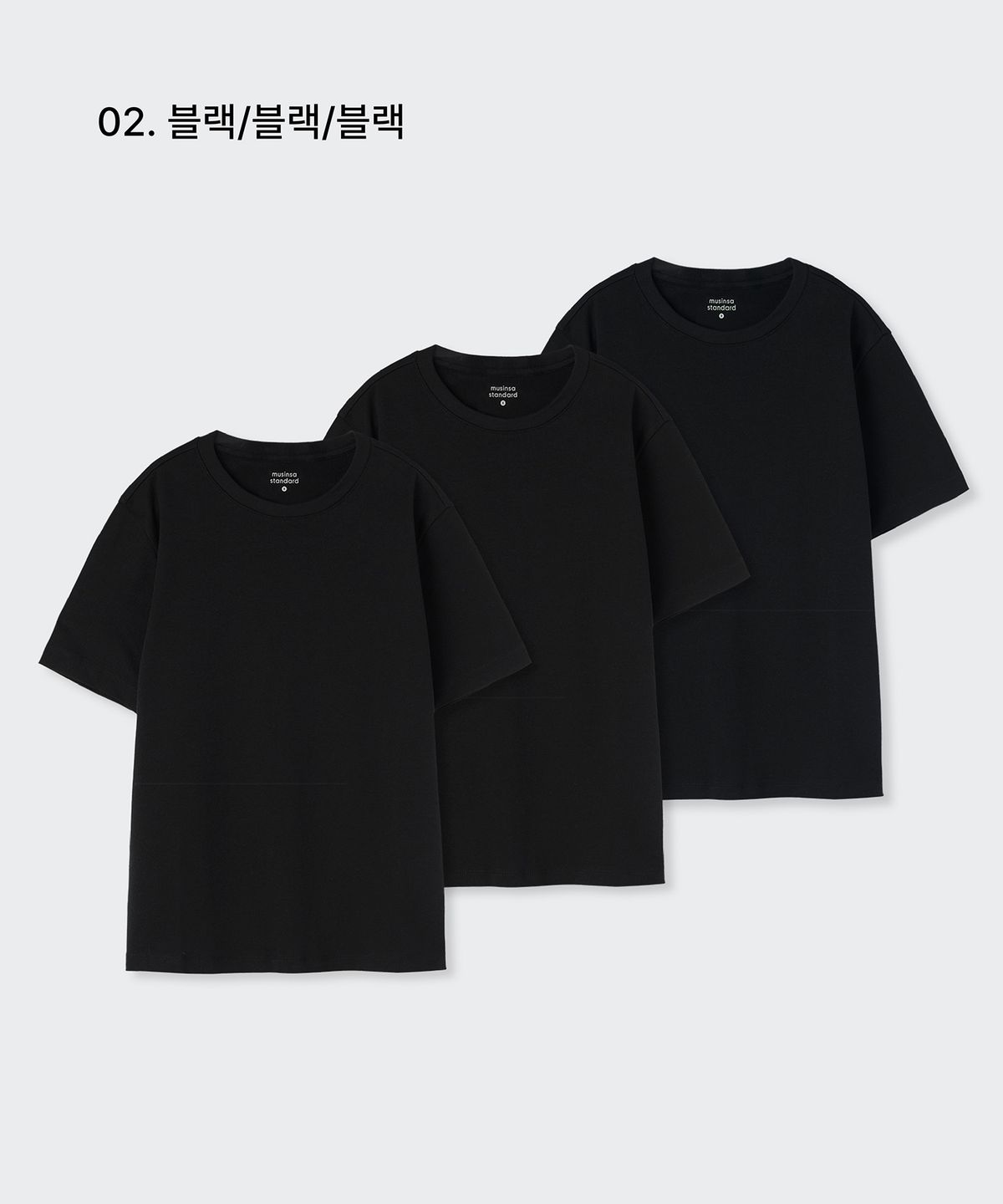 무신사 스탠다드 우먼(MUSINSA STANDARD WOMAN) 우먼즈 베이식 크루 넥 티셔츠 3팩