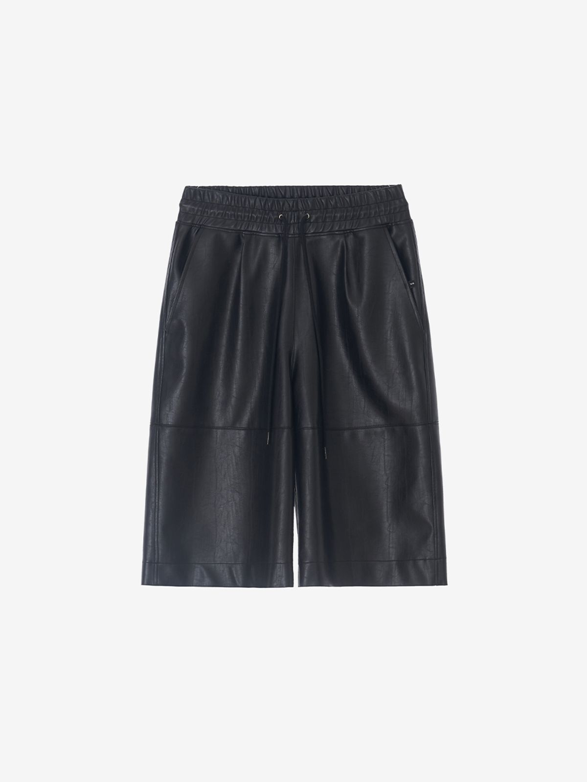 리게(RIGHE) LEATHER SHORTS BLACK