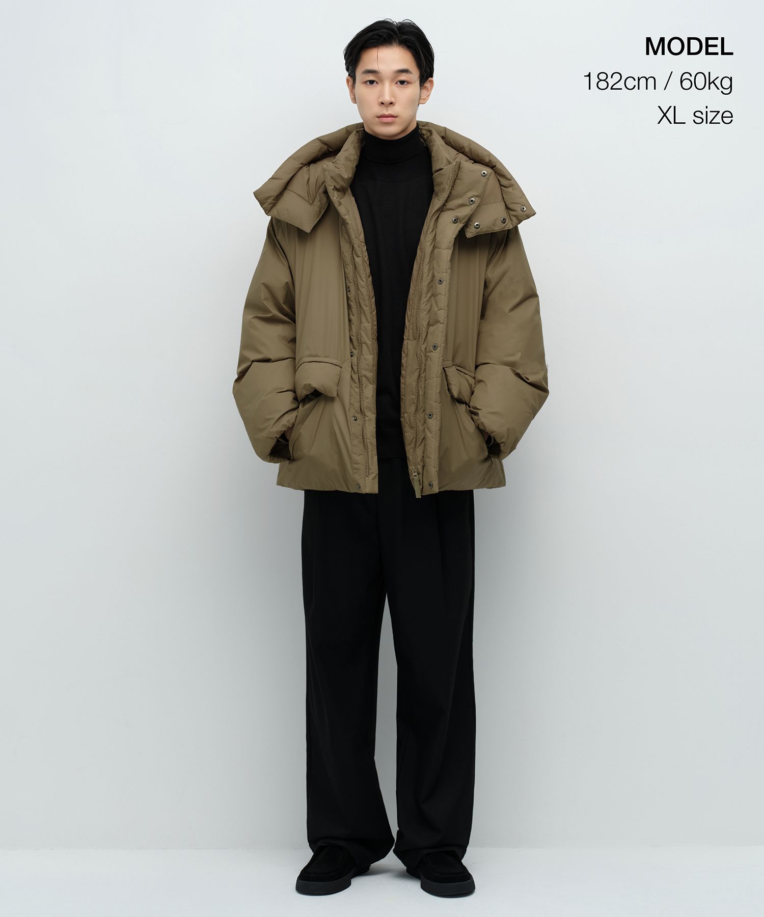 MUSINSA公式 | MUSINSA STANDARD ノンキルティングフーディッドダウン