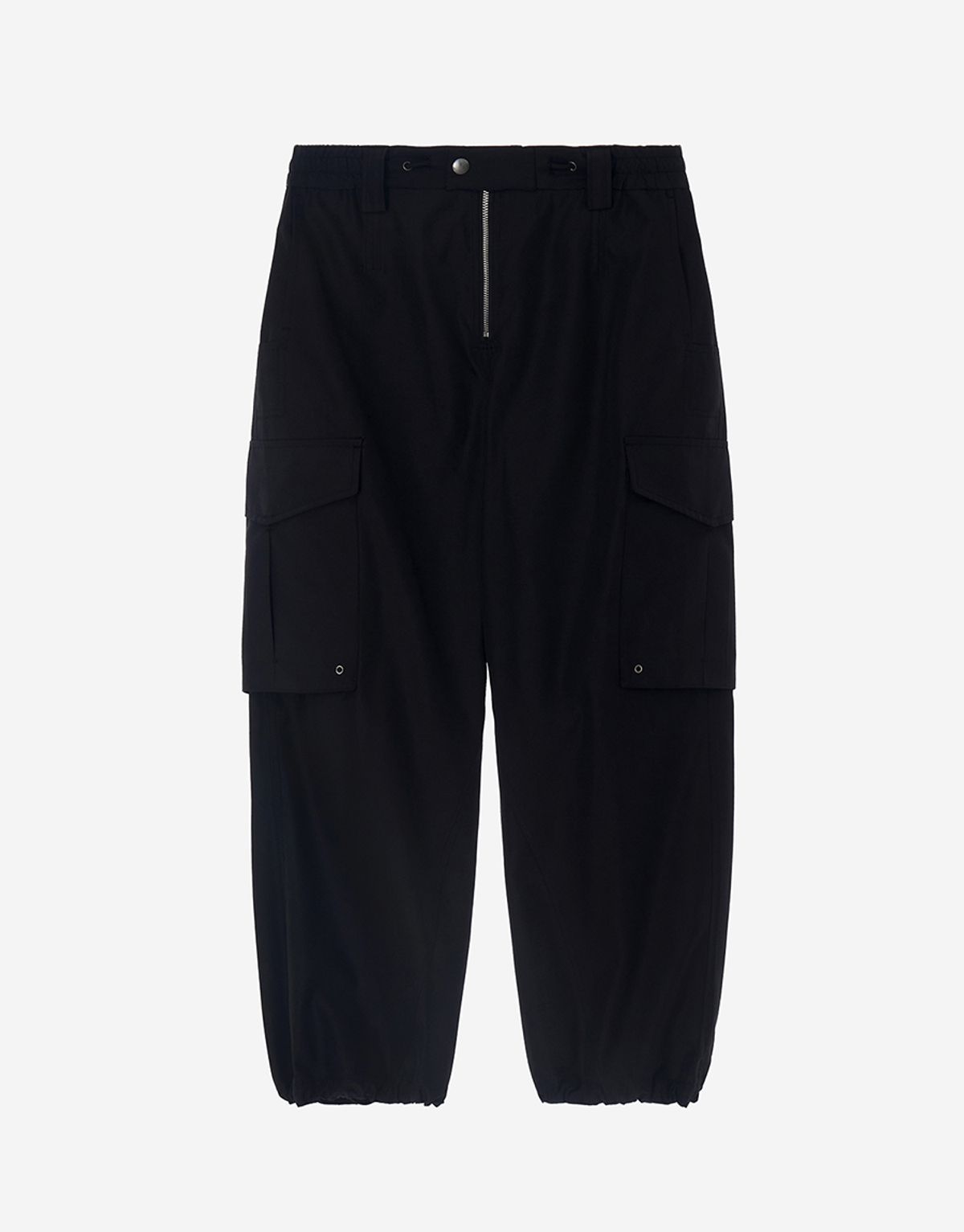 리게(RIGHE) FRONT ZIP CARGO PANTS BLACK