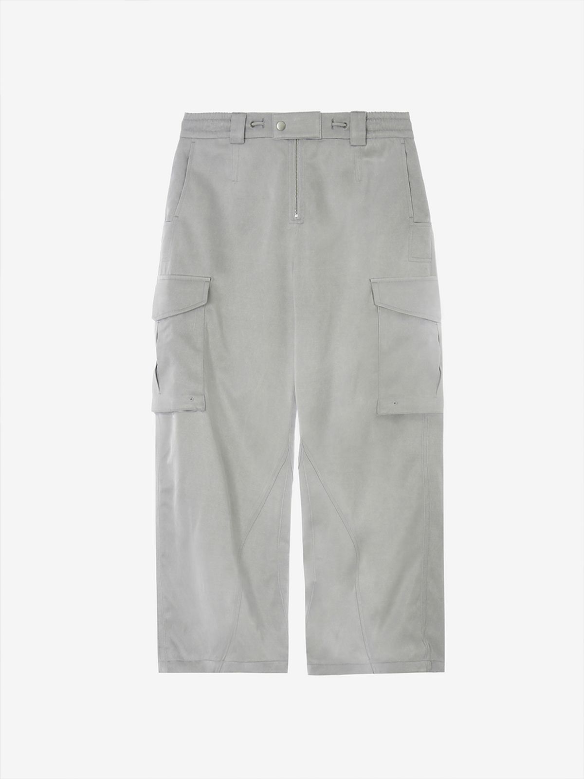 리게(RIGHE) FRONT ZIP CARGO PANTS ASH GREY