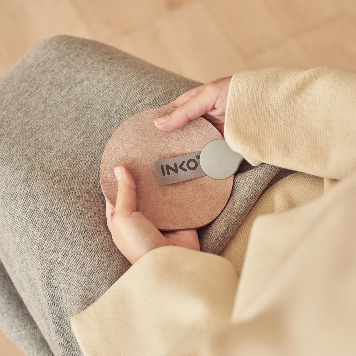 잉코(INKO) 스웨이드 휴대용 슬림 USB 손난로 PD-S110 (3종 1택)