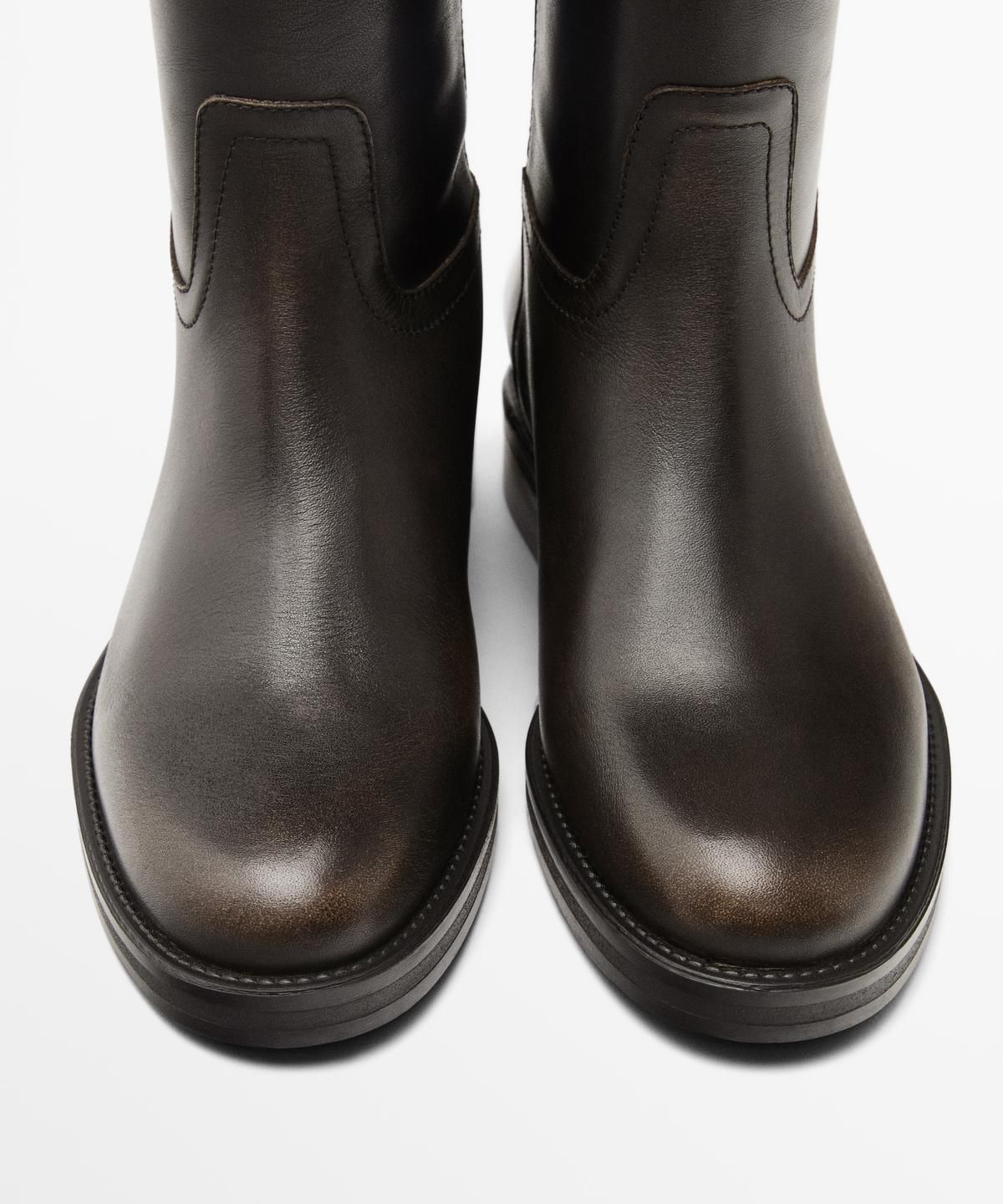 마시모두띠(MASSIMO DUTTI) 레더 라이딩 부츠