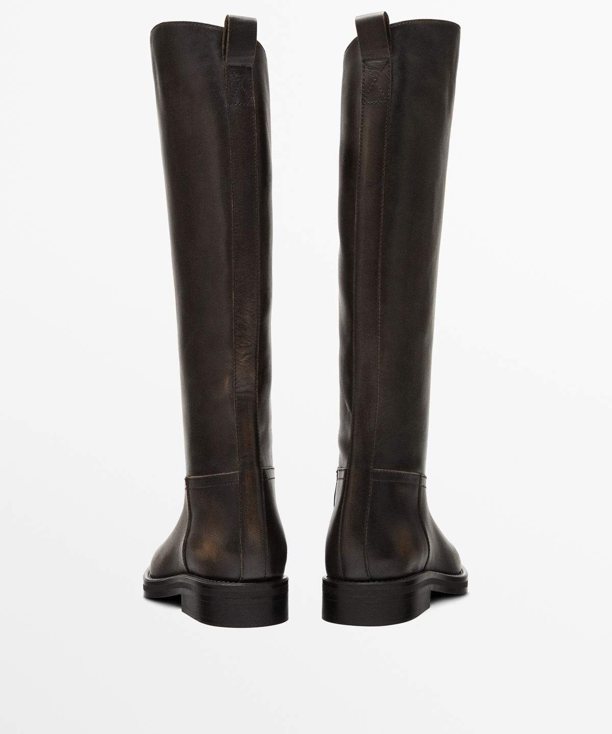 마시모두띠(MASSIMO DUTTI) 레더 라이딩 부츠
