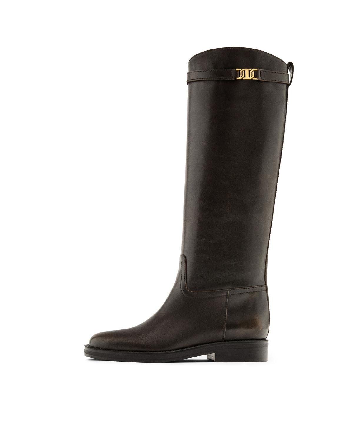 마시모두띠(MASSIMO DUTTI) 레더 라이딩 부츠