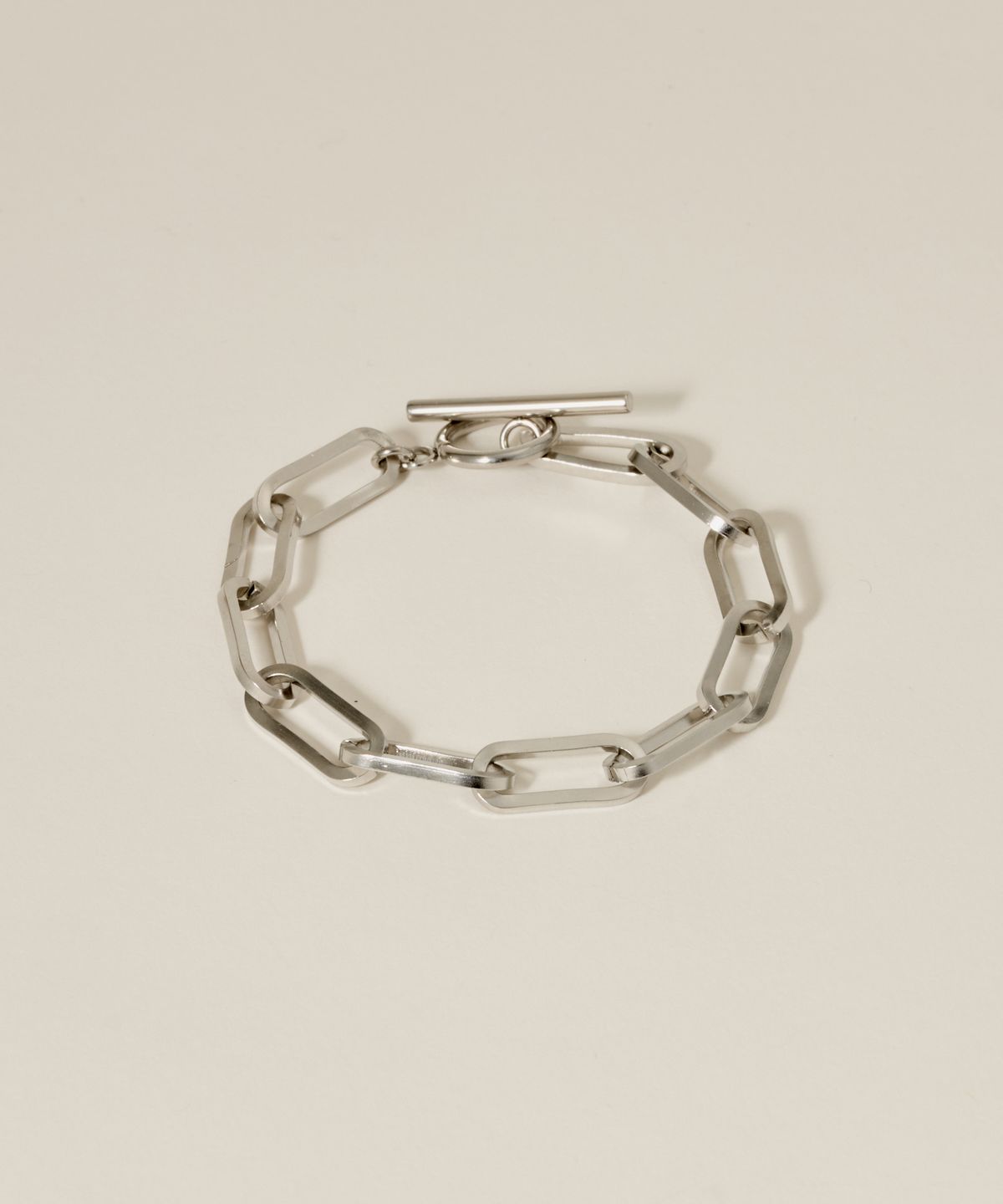 노비스도쿄(NOVICE TOKYO) 맨틀 오벌 체인 팔찌 Mantel Oval Chain Bracelet[Stainless]  / Silver