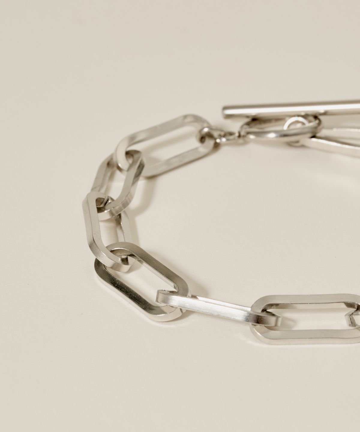 노비스도쿄(NOVICE TOKYO) 맨틀 오벌 체인 팔찌 Mantel Oval Chain Bracelet[Stainless]  / Silver