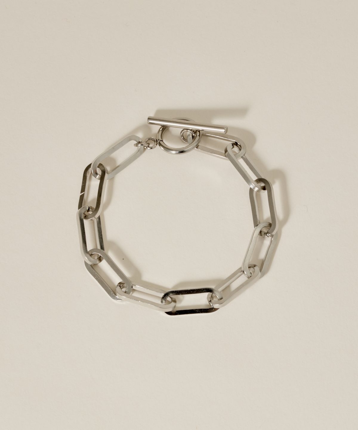 노비스도쿄(NOVICE TOKYO) 맨틀 오벌 체인 팔찌 Mantel Oval Chain Bracelet[Stainless]  / Silver