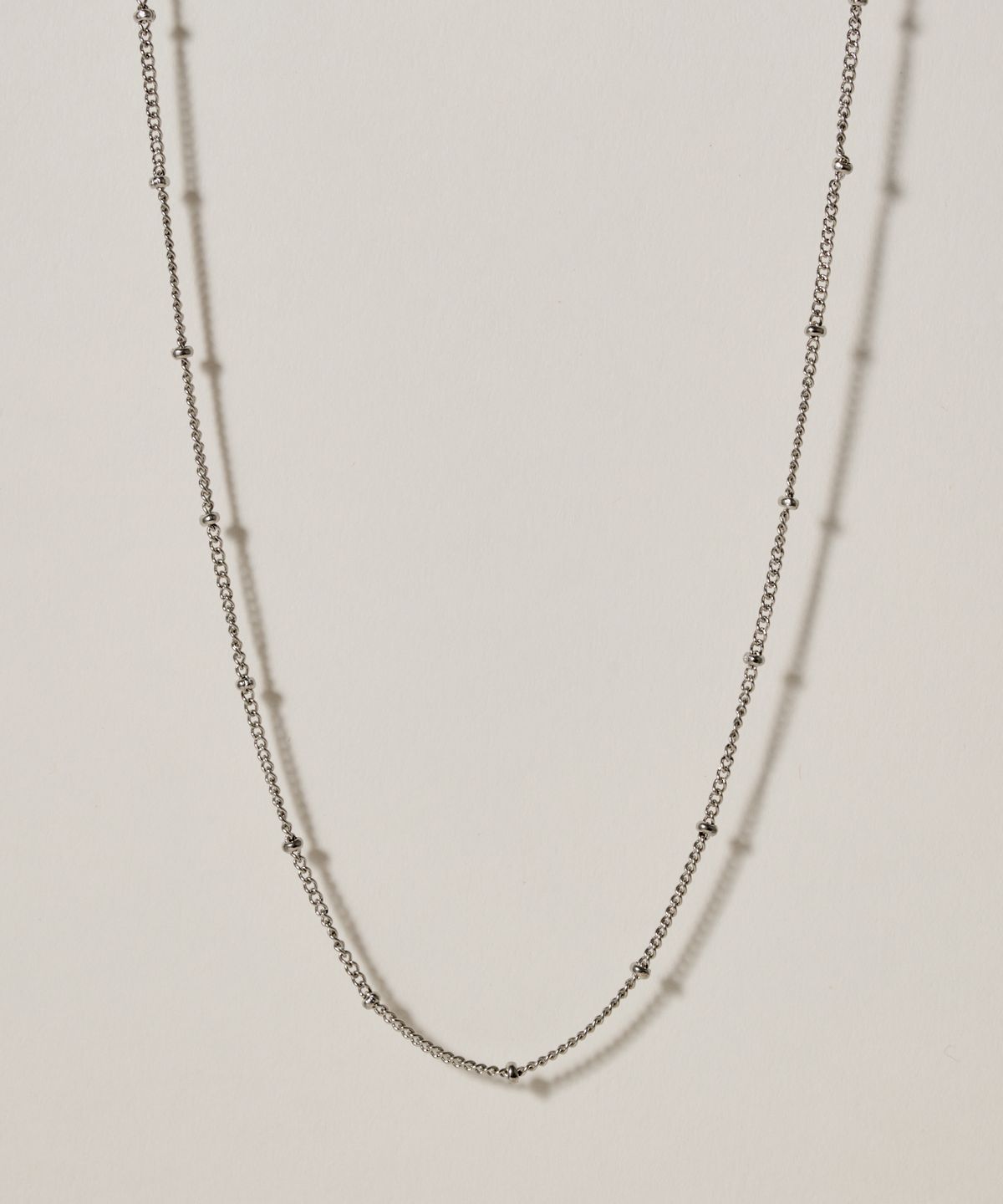 노비스도쿄(NOVICE TOKYO) 글리터 체인 목걸이 Glitter Chain Necklace[Stainless]  / Silver