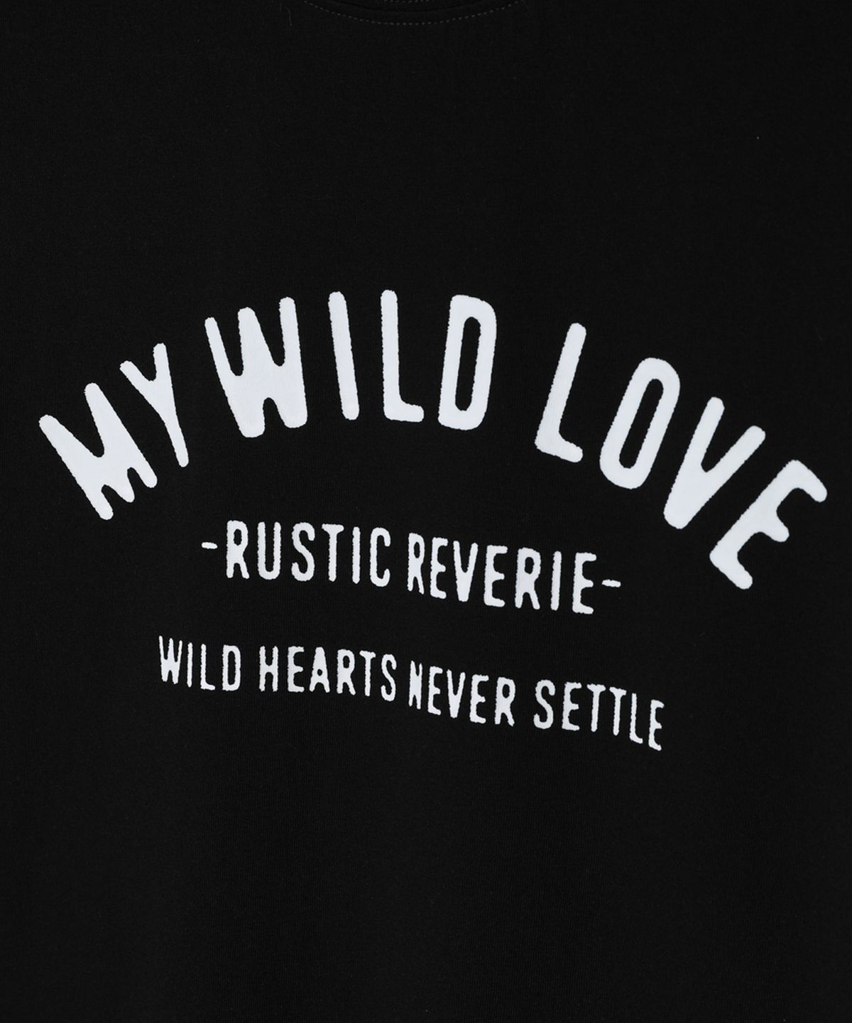 러스틱 레버리(RUSTIC REVERIE) 마이 와일드 러브 오버사이즈 티셔츠_블랙