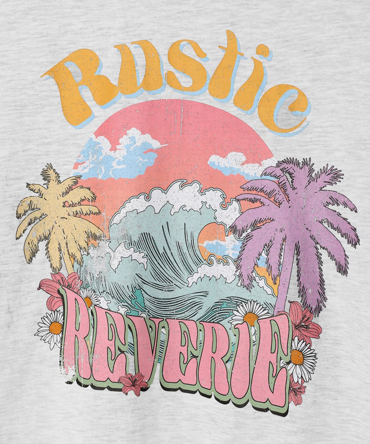 러스틱 레버리(RUSTIC REVERIE) 스위트 코스트 오버사이즈 티셔츠_멜란지 그레이