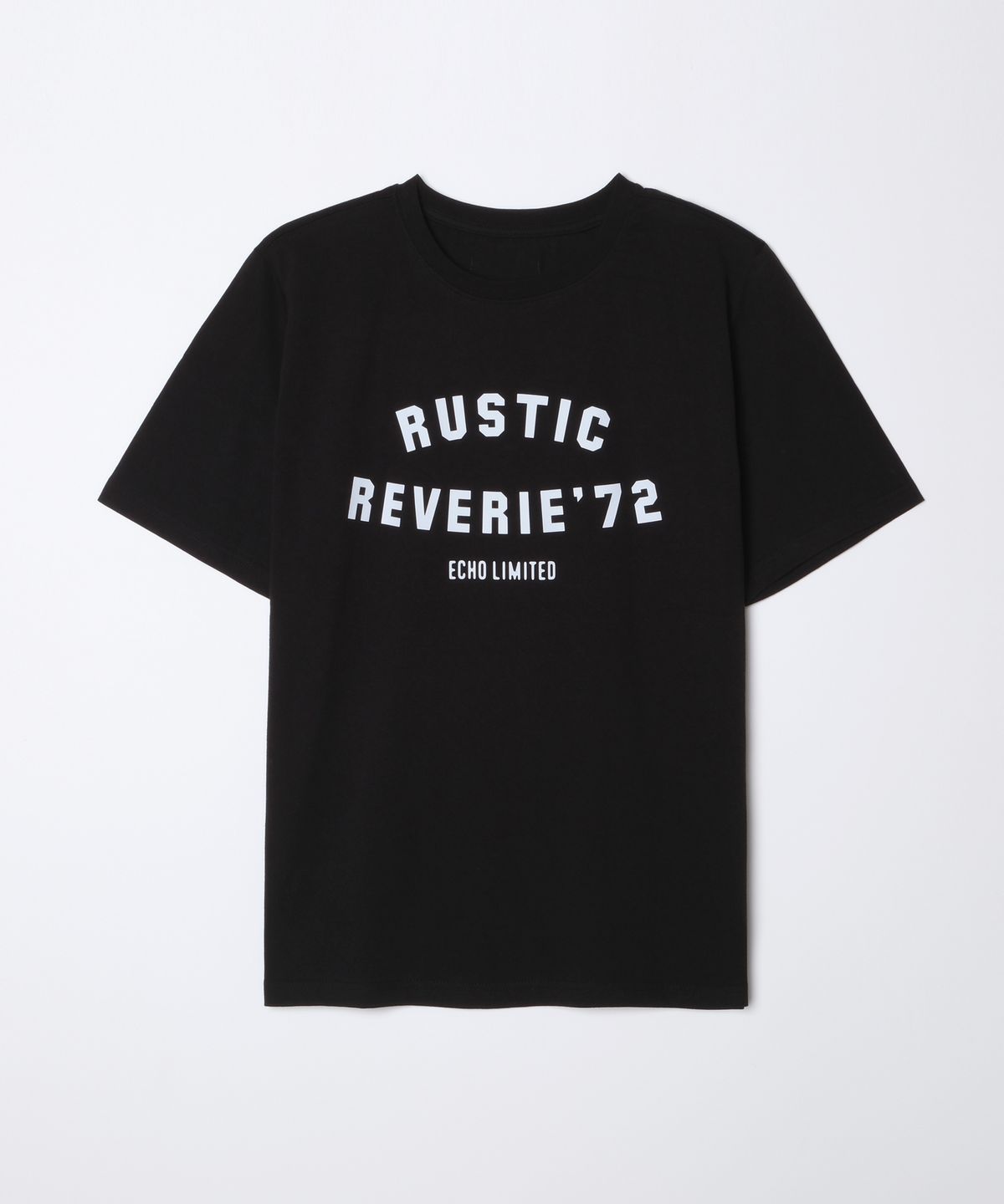 러스틱 레버리(RUSTIC REVERIE) 러스틱 72 아치 로고 오버사이즈 티셔츠_블랙