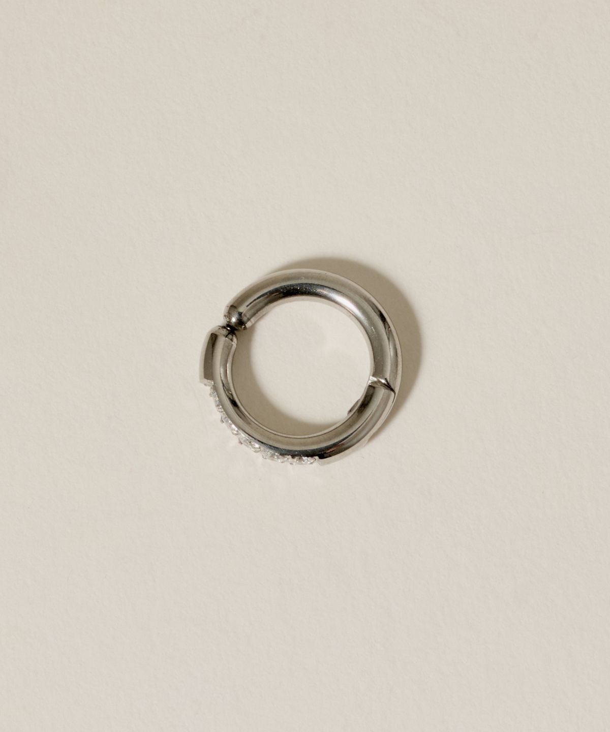 노비스도쿄(NOVICE TOKYO) CZ 오픈 후프 이어 커프 CZ Open Hoop Ear Cuff [Stainless]  / Silver
