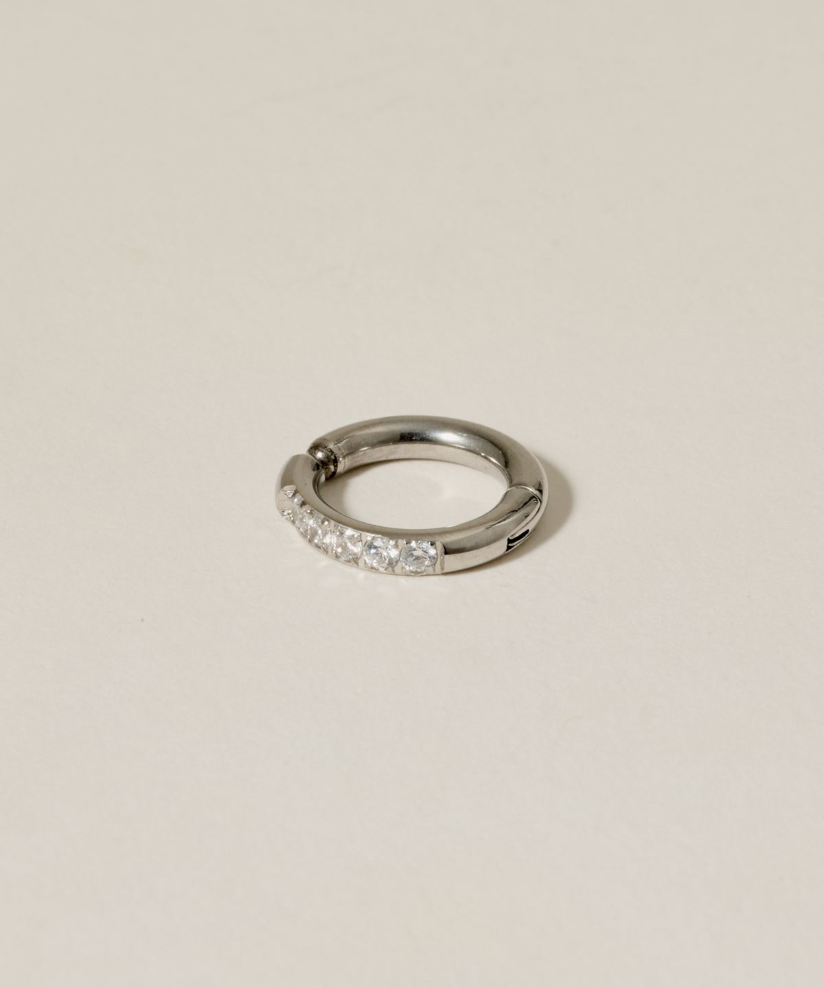 노비스도쿄(NOVICE TOKYO) CZ 오픈 후프 이어 커프 CZ Open Hoop Ear Cuff [Stainless]  / Silver