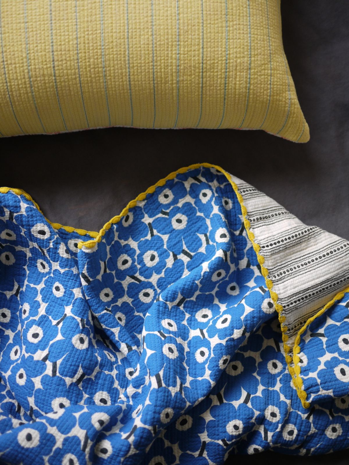 봄봄패브릭스(BOMBOM FABRICS) Triple Cotton blanket (forest picnic/blue)