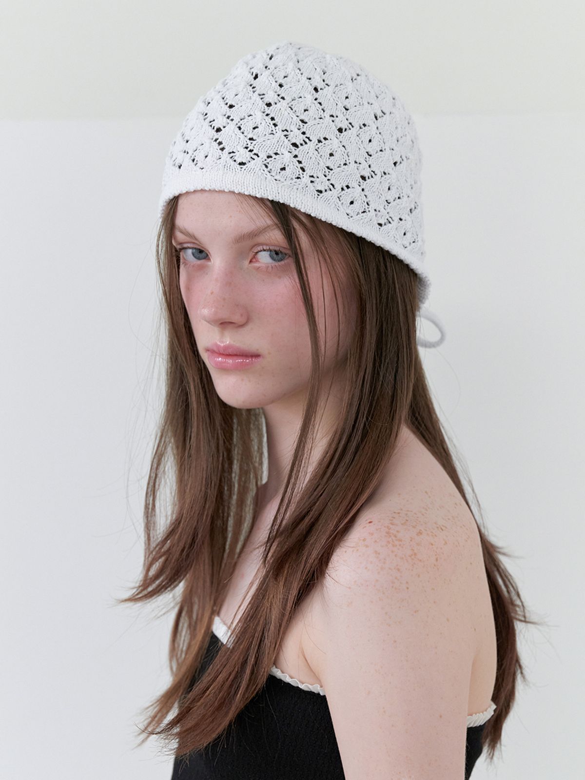 카인더베이비(KINDABABY) crochet beanie - white