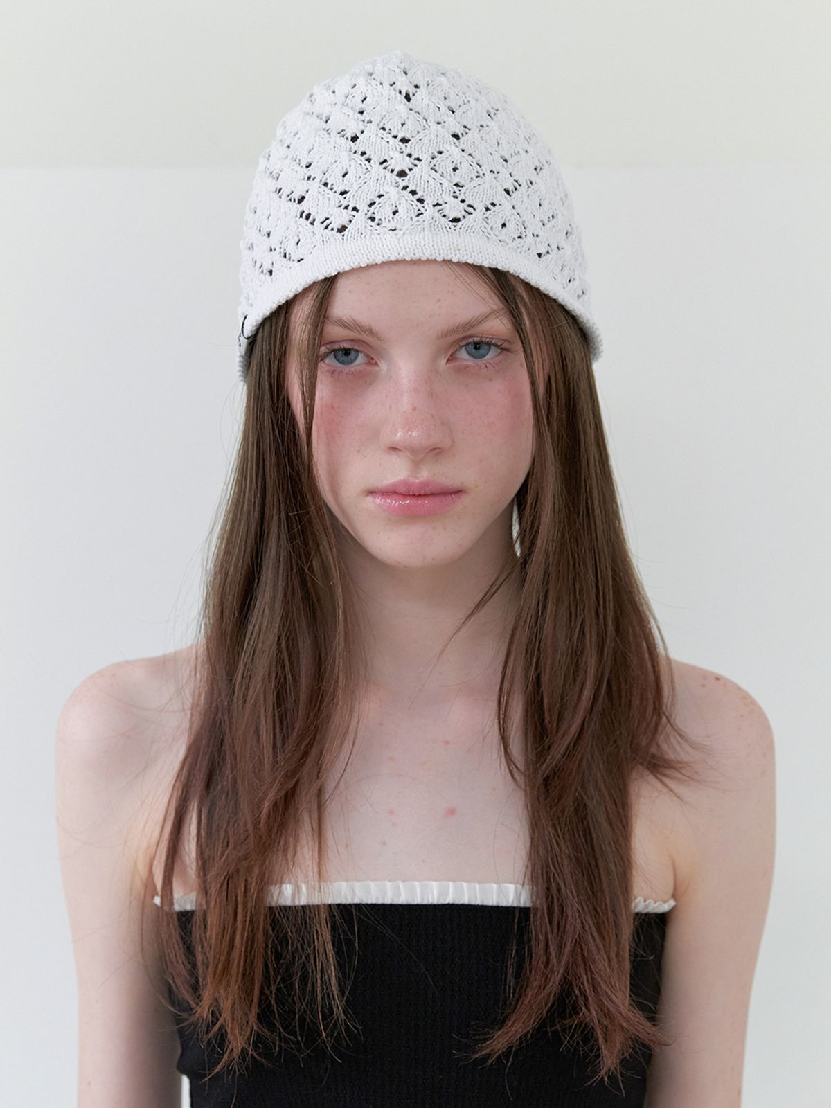 카인더베이비(KINDABABY) crochet beanie - white