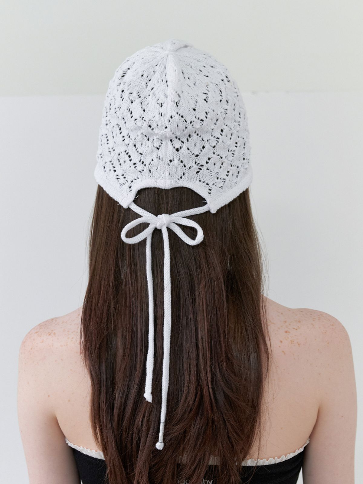 카인더베이비(KINDABABY) crochet beanie - white