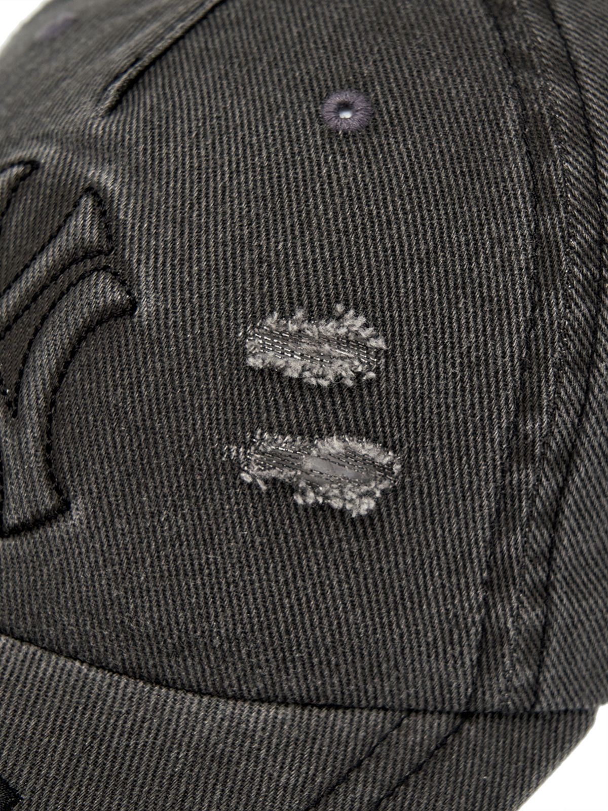 엠엘비(MLB) 빈티지 엠보 데미지 언스트럭쳐 볼캡 NY (Charcoal Grey)