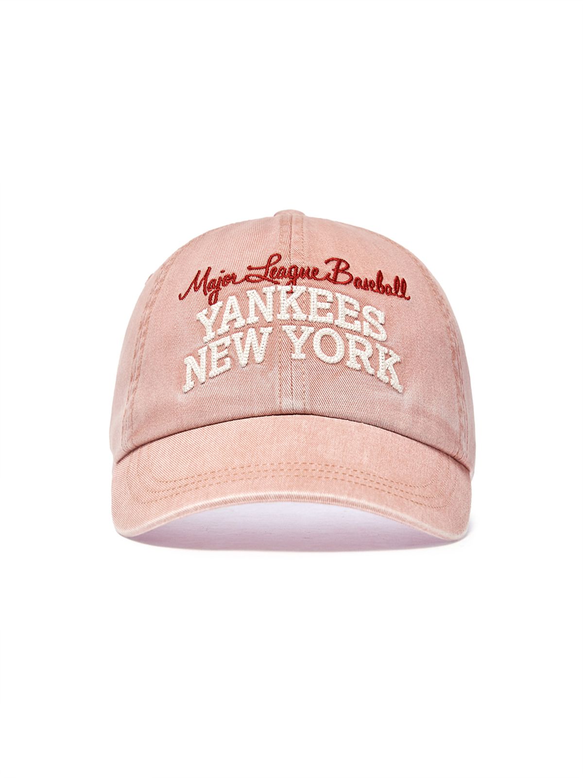 엠엘비(MLB) 빈티지 컬러 워싱 언스트럭쳐 볼캡 NY (Coral)