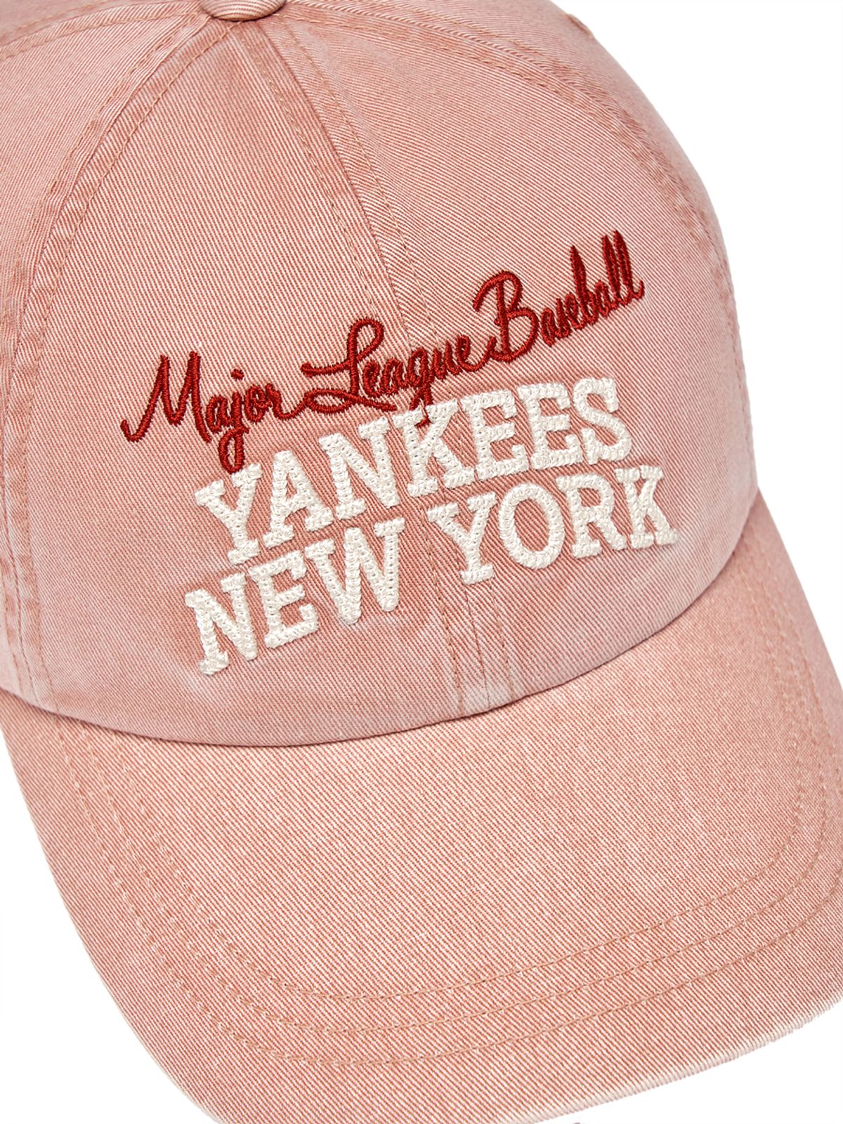 엠엘비(MLB) 빈티지 컬러 워싱 언스트럭쳐 볼캡 NY (Coral)
