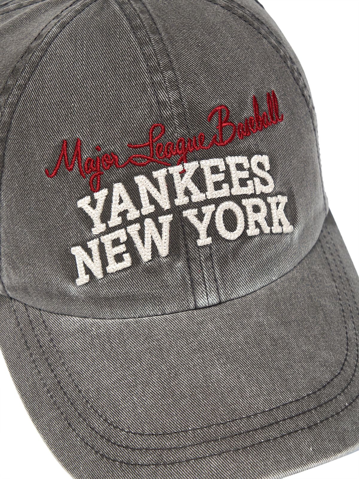 엠엘비(MLB) 빈티지 컬러 워싱 언스트럭쳐 볼캡 NY (Charcoal Grey)