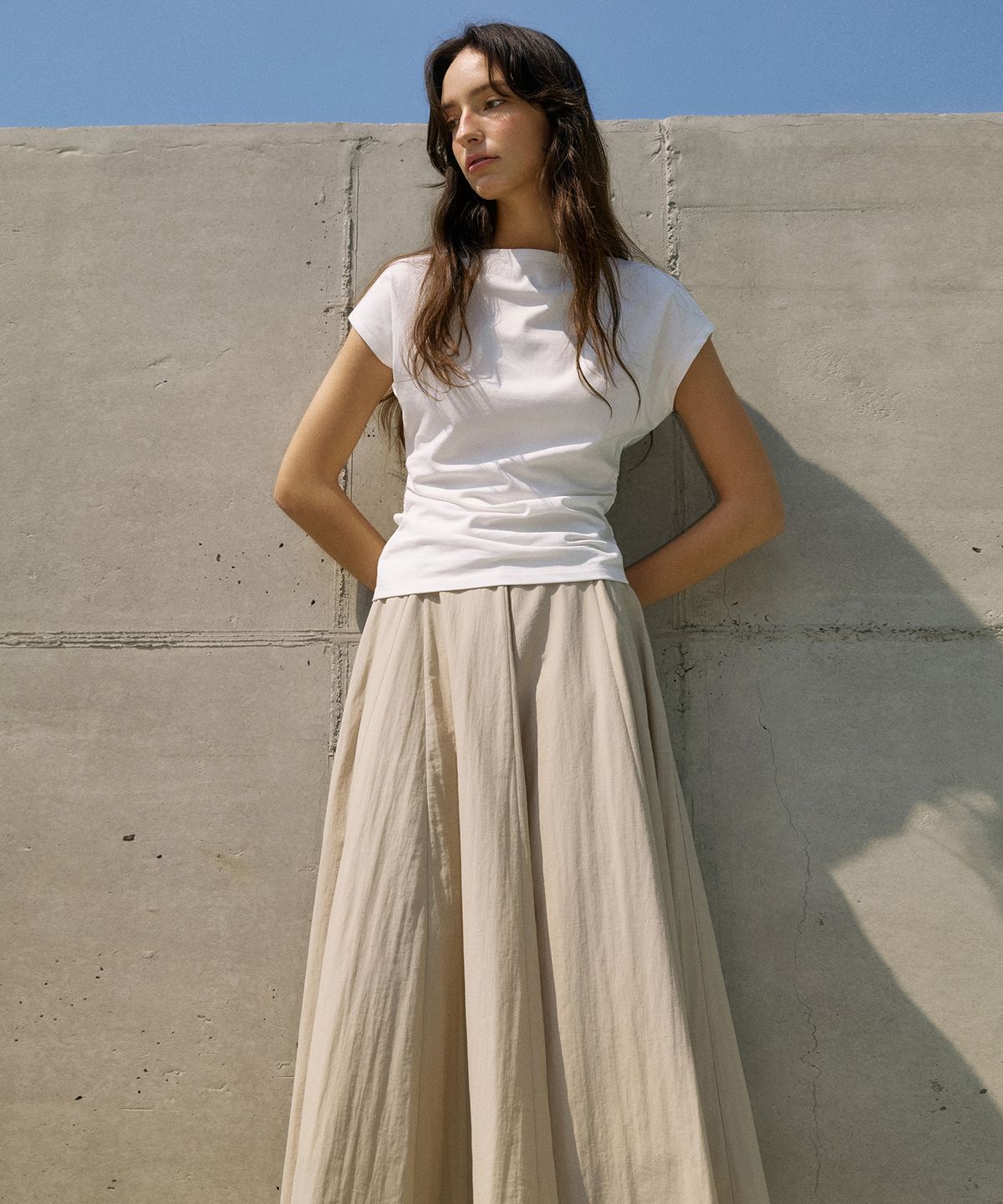 오떼뜨(OCTETTE) MATILDA FLARE SKIRTS_2COLOR