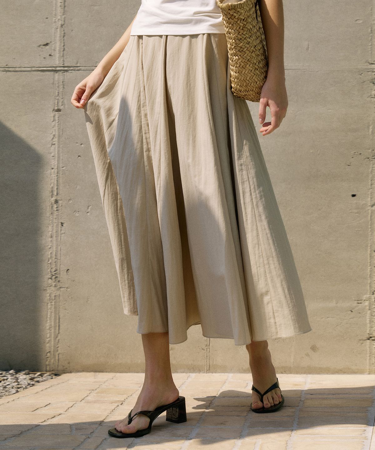 오떼뜨(OCTETTE) MATILDA FLARE SKIRTS_2COLOR