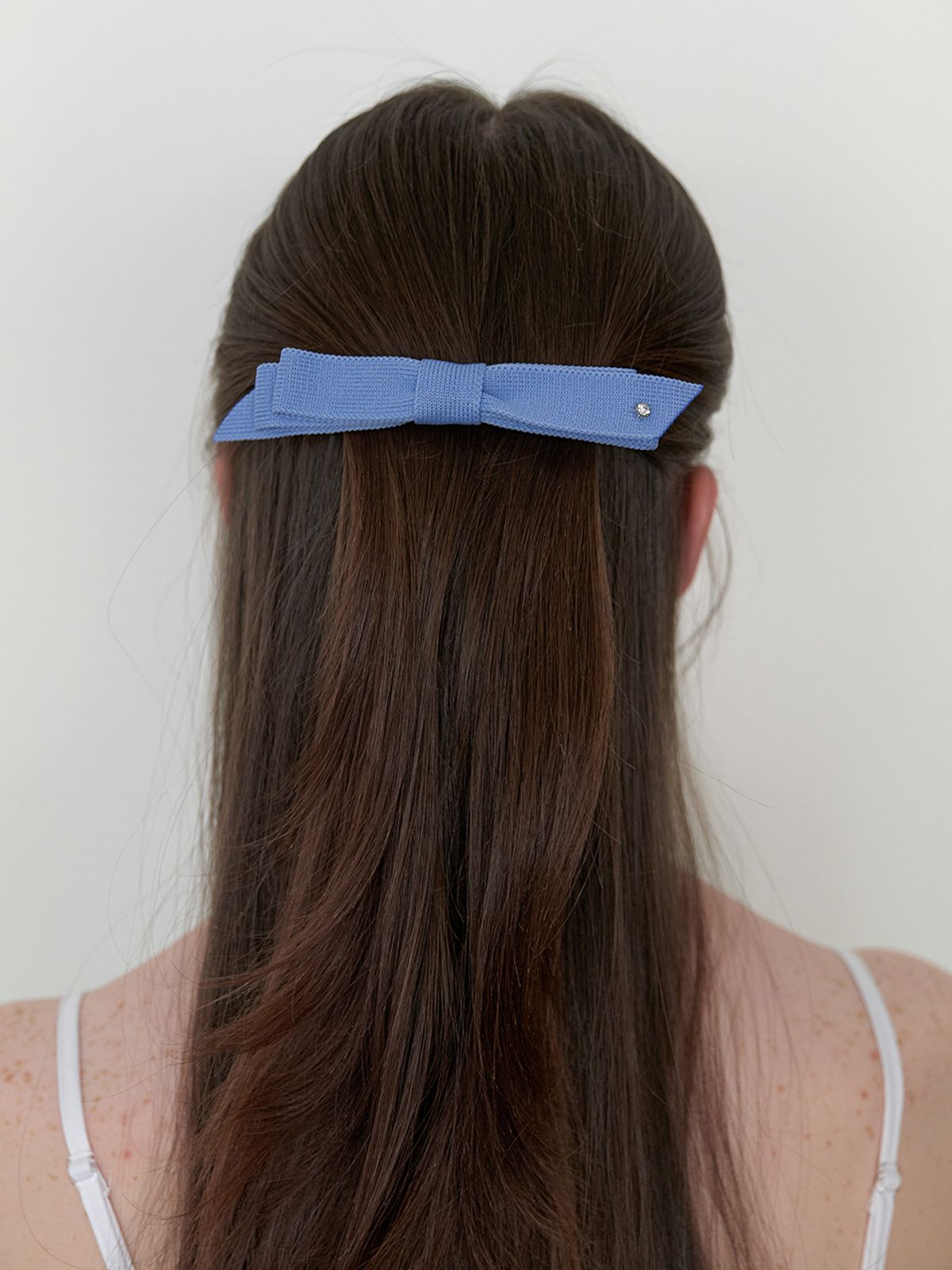 카인더베이비(KINDABABY) classic middle ribbon pin - dawn blue