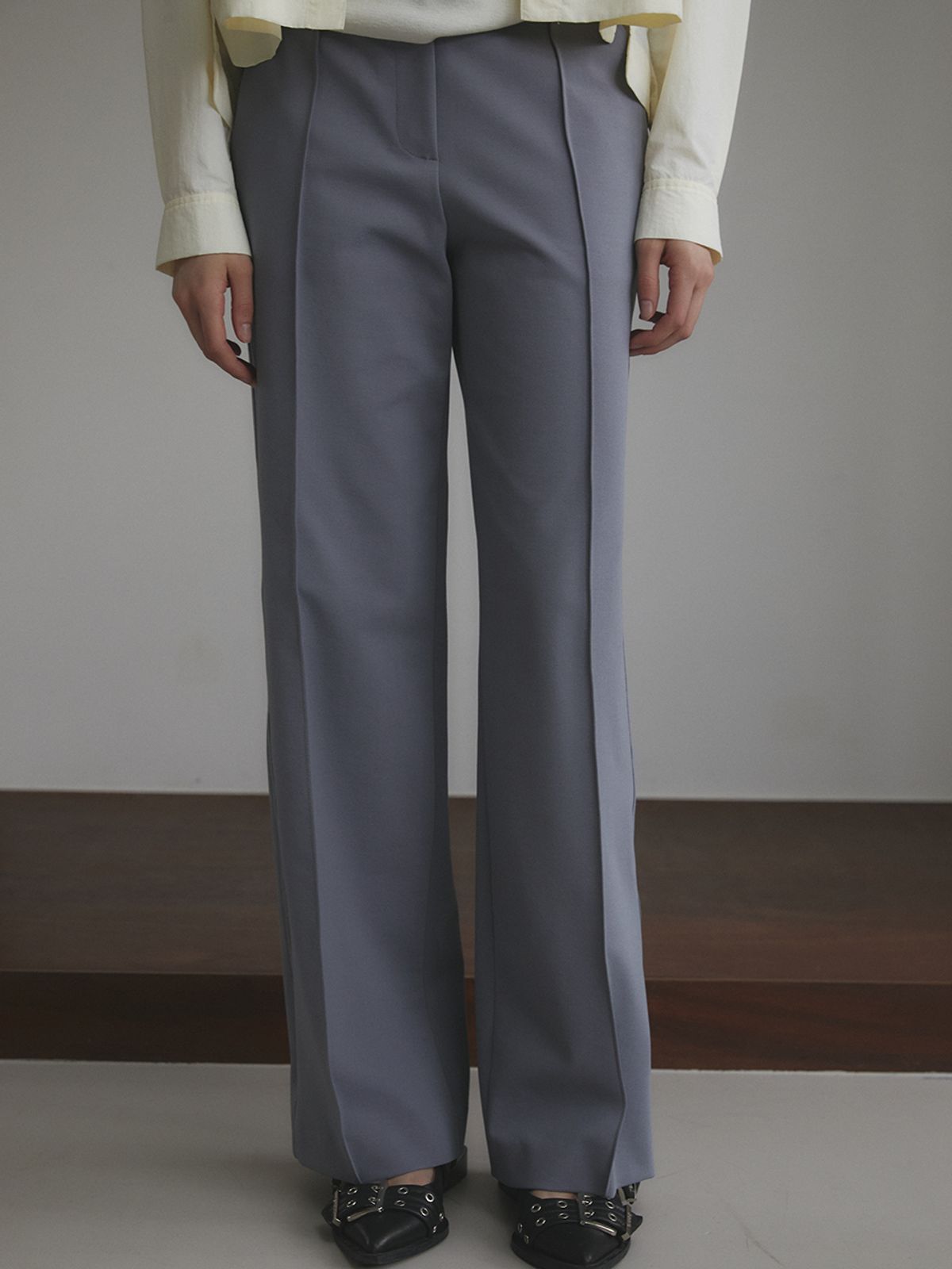 레이허(RAYHER) PinTuck Ponte Pants [IASH]