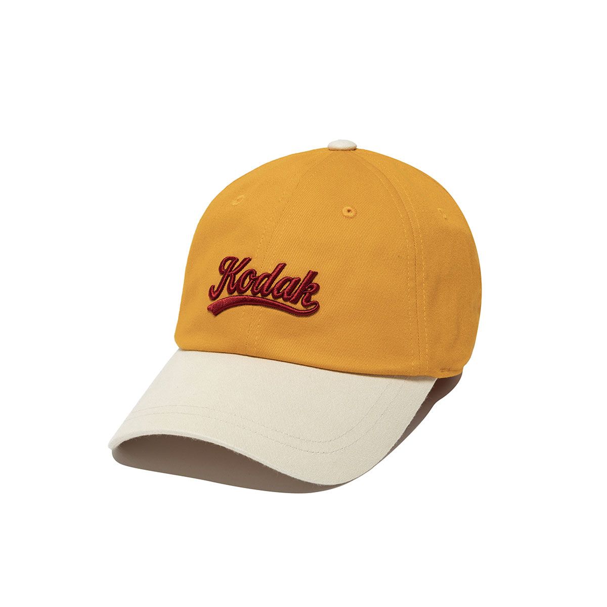 코닥(KODAK) 릴렉스핏 레터링 콤비 볼캡 YELLOW