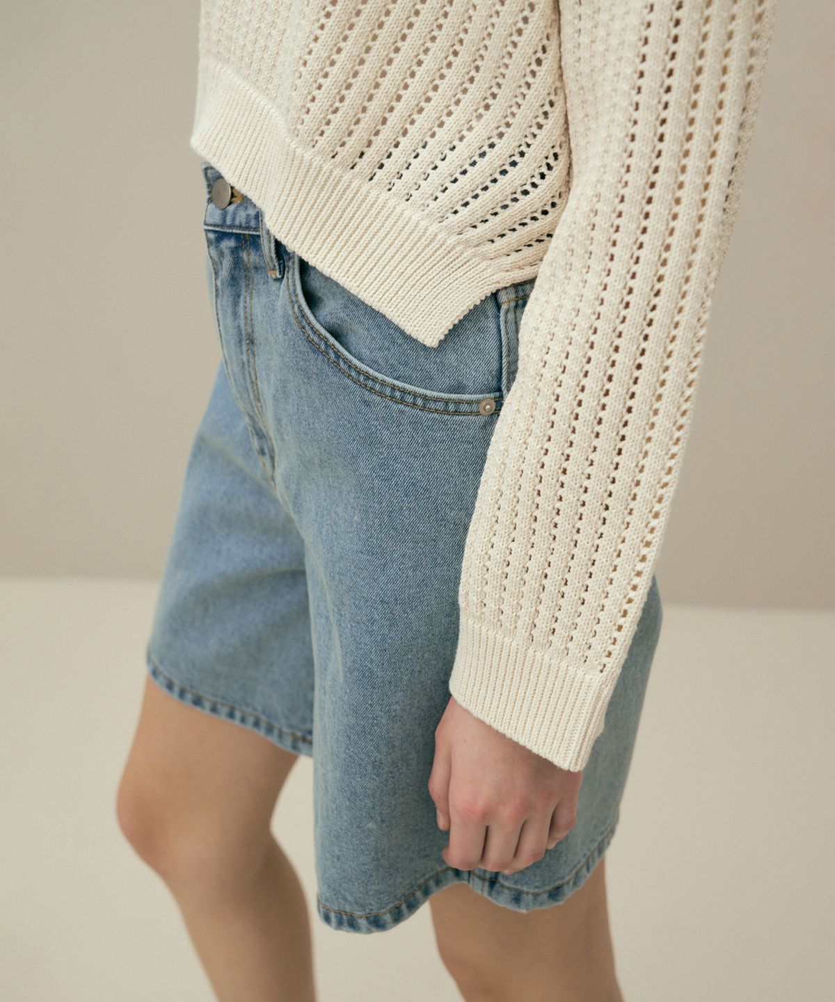 오떼뜨(OCTETTE) BOSSA DENIM SHORTS