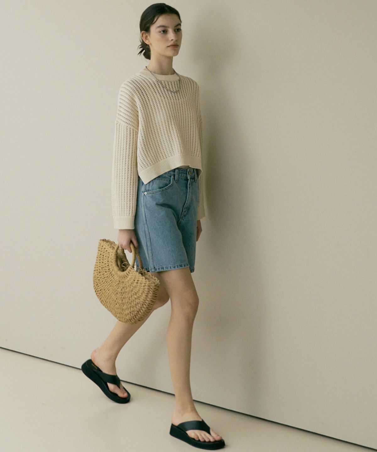 오떼뜨(OCTETTE) BOSSA DENIM SHORTS