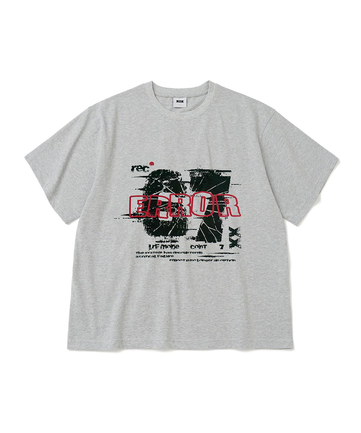 엑스오엑스(XOX) 디스토티드 에러 그래픽 크롭 티셔츠(4color)