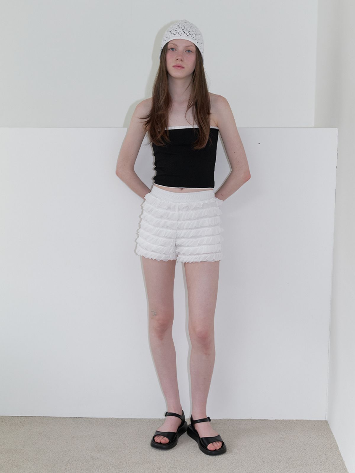 카인더베이비(KINDABABY) lace bloomer shorts - off white