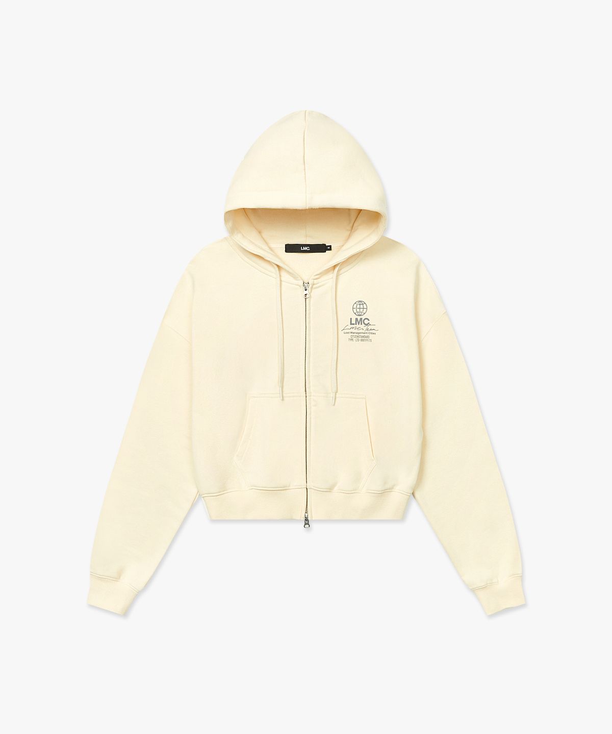 엘엠씨(LMC) WM SIGNATURE COMBO ZIP-UP HOODIE ivory
