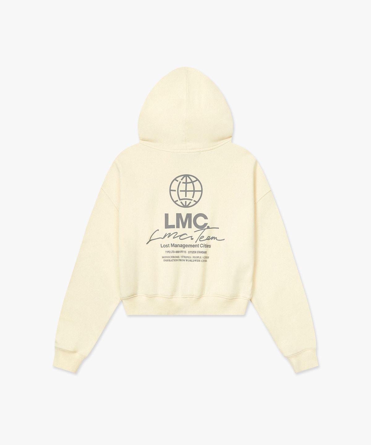 엘엠씨(LMC) WM SIGNATURE COMBO ZIP-UP HOODIE ivory