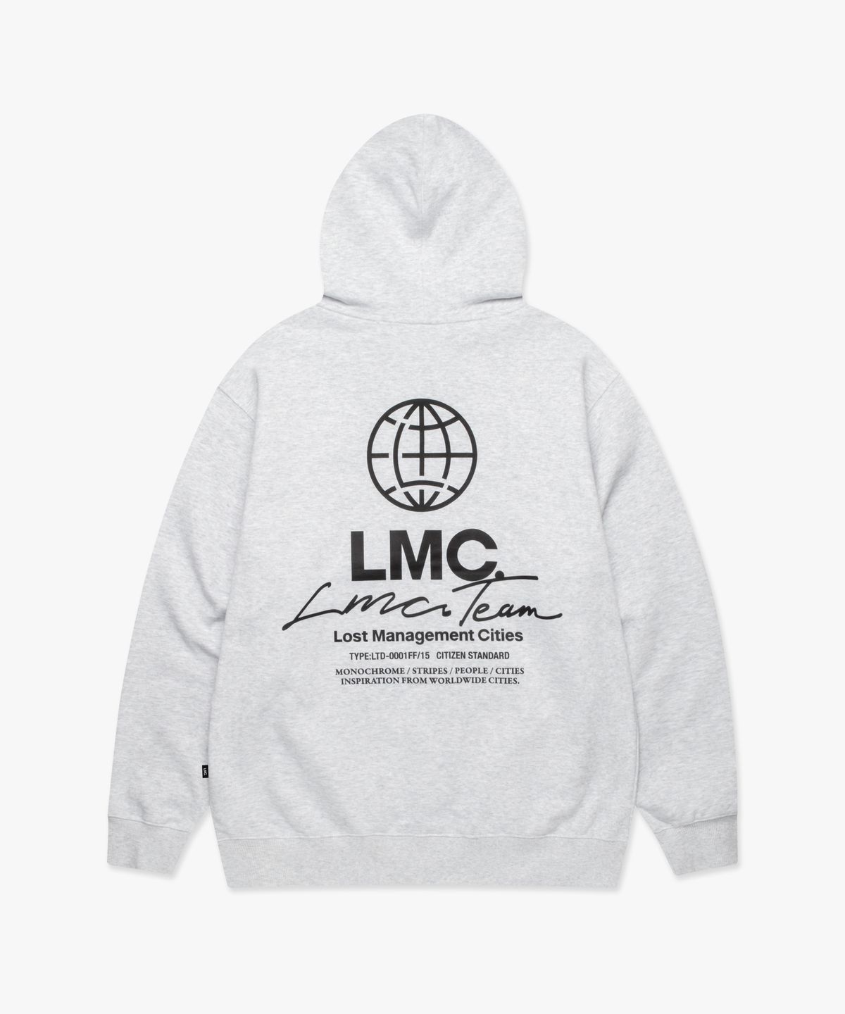엘엠씨(LMC) SIGNATURE COMBO ZIP-UP HOODIE light heather gray
