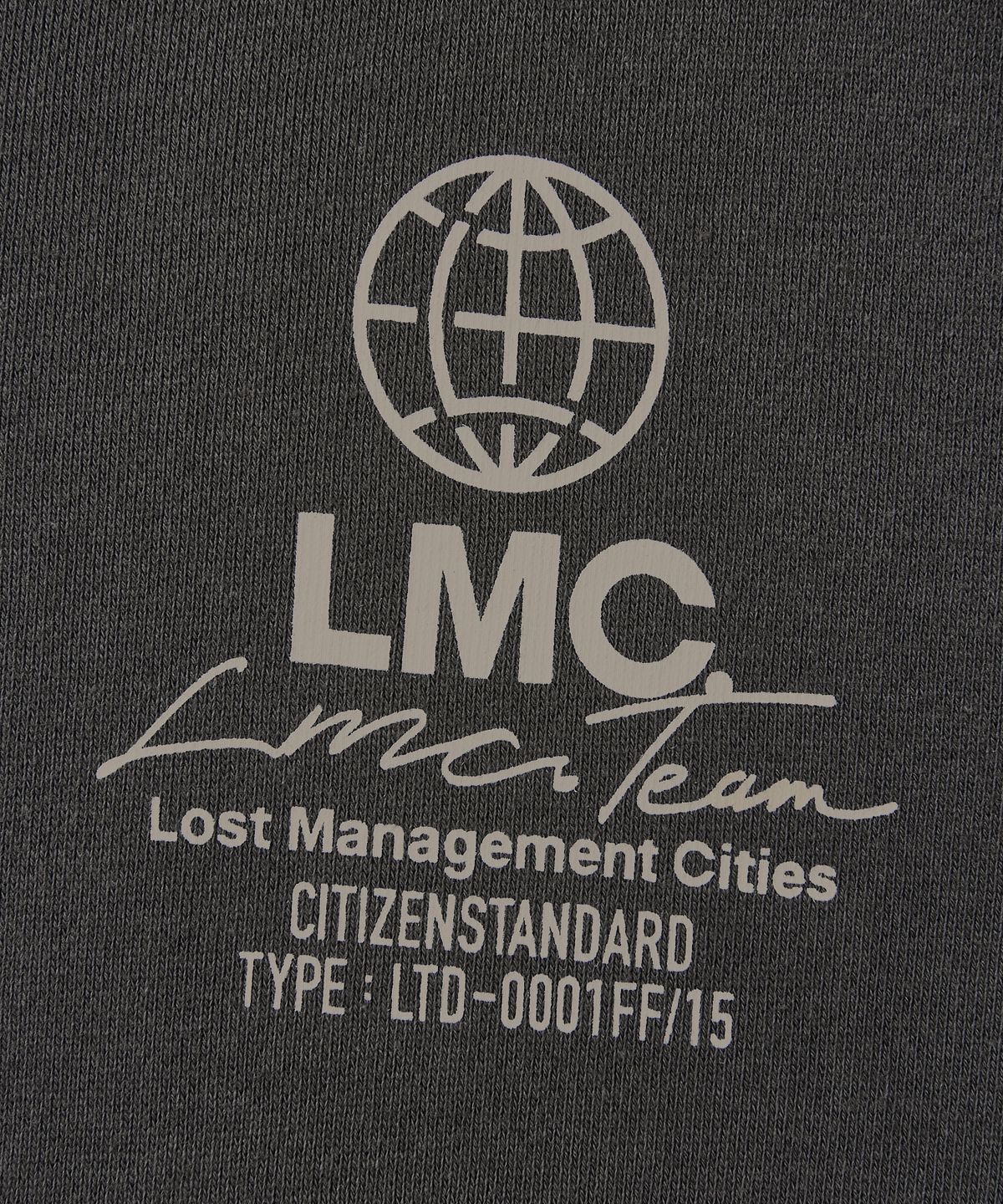 엘엠씨(LMC) SIGNATURE COMBO ZIP-UP HOODIE charcoal